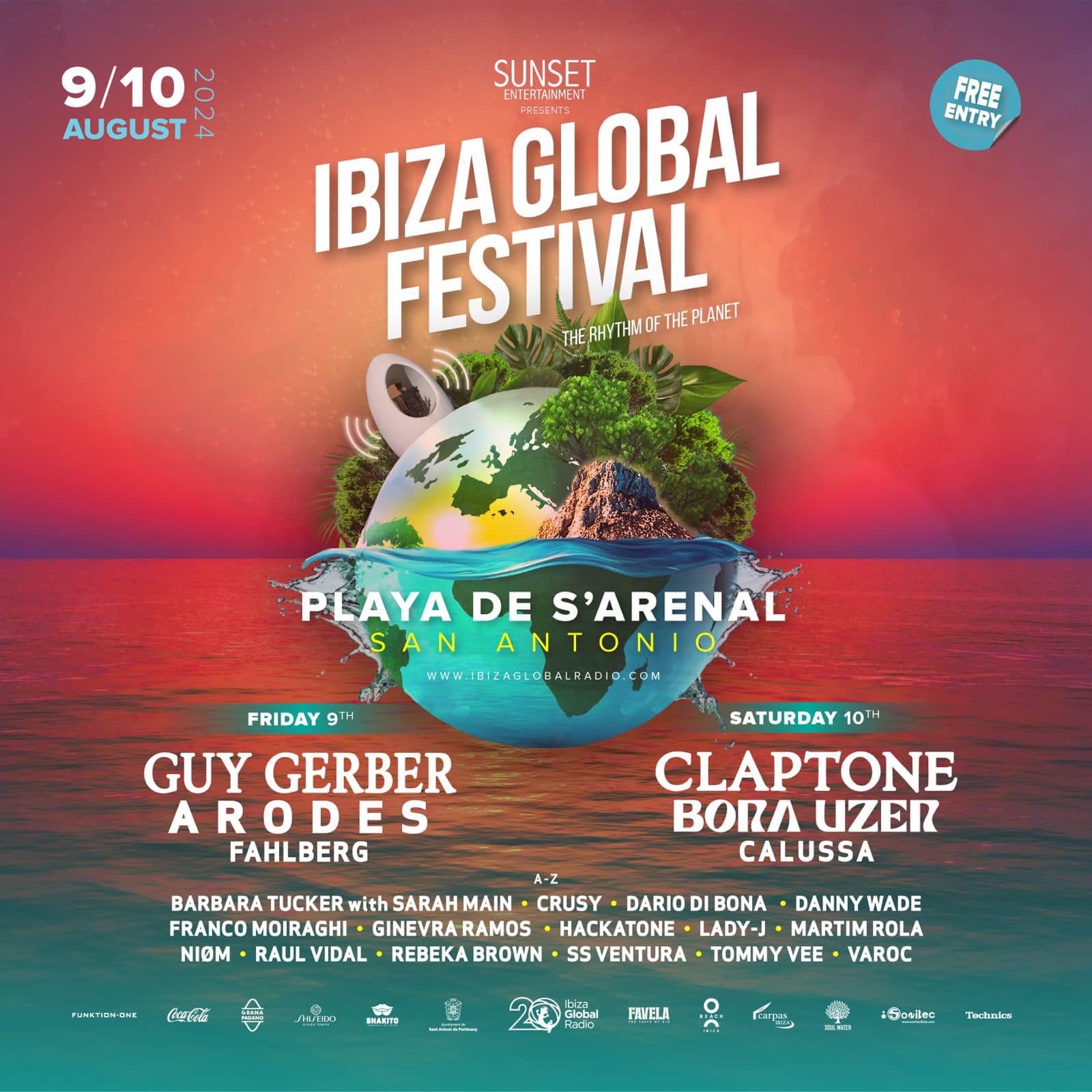 Claptone and Guy Gerber headline the 2024 Ibiza Global Festival - this August